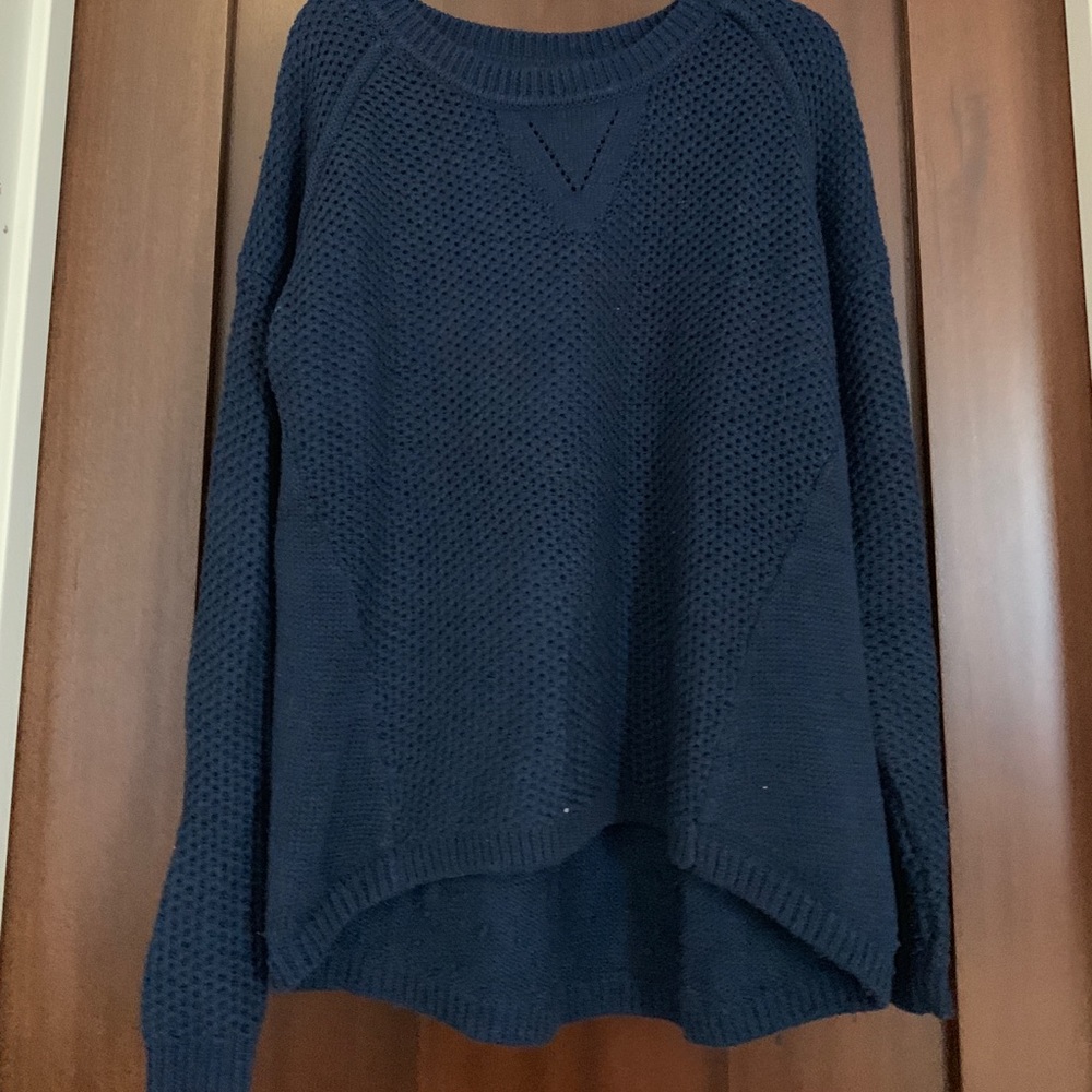 Blue knit sweater